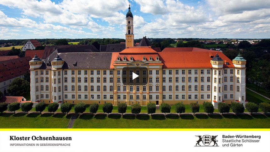 Startbildschirm des Filmes "Kloster Ochsenhausen: Informationen in Gebärdensprache"